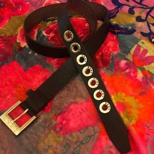 DKNY beautiful belt. Black with silver studs . NWT. 44” tip to end of buckle.